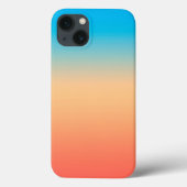 Gradient ombre Korallenblüte beige blau Case-Mate iPhone Hülle (Rückseite)