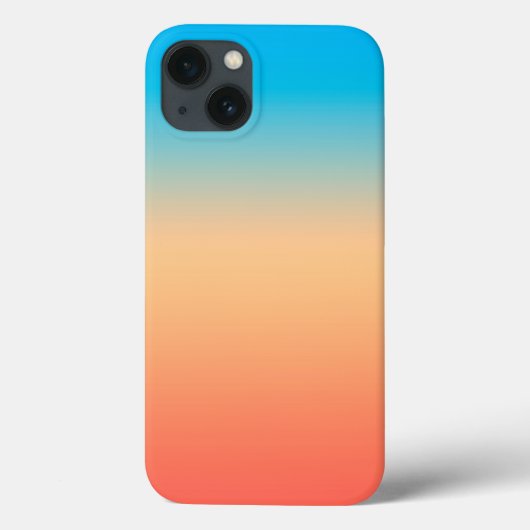 Gradient ombre Korallenblüte beige blau Case-Mate iPhone Hülle (Rückseite)