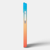 Gradient ombre Korallenblüte beige blau Case-Mate iPhone Hülle (Rückseite / Links)