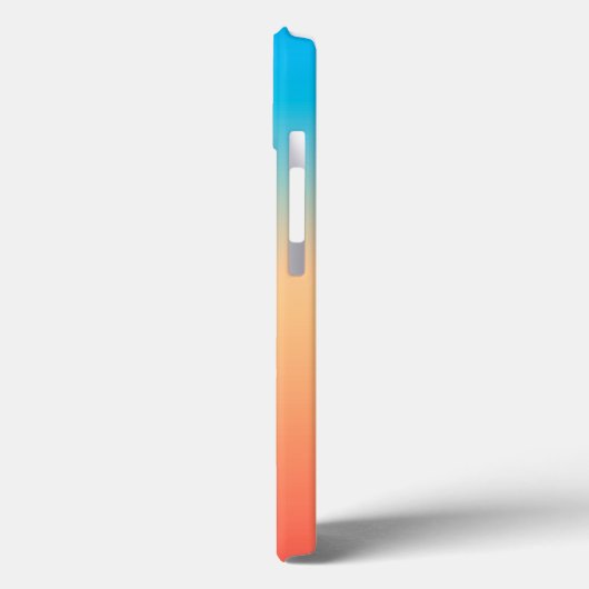 Gradient ombre Korallenblüte beige blau Case-Mate iPhone Hülle (Rückseite / Links)