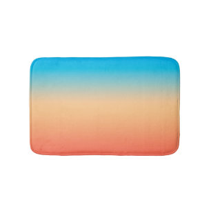 Gradient ombre Korallenblüte Beige Blau weiche ver Badematte