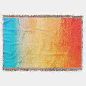 Gradient ombre Korallenblüte Beige Blau weiche ver Decke (Vorderseite)