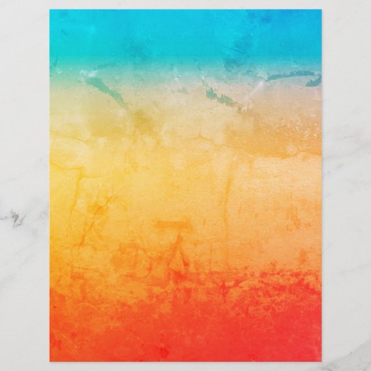 Gradient ombre Korallenblüte Beige Blau weiche ver Flyer (Vorne)