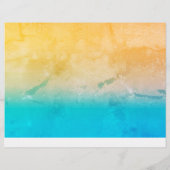 Gradient ombre Korallenblüte Beige Blau weiche ver Flyer (Hinten)