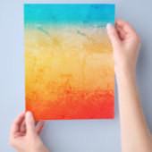 Gradient ombre Korallenblüte Beige Blau weiche ver Flyer (Hand)