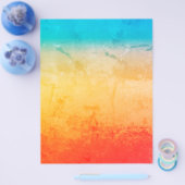 Gradient ombre Korallenblüte Beige Blau weiche ver Flyer (Einzeln)