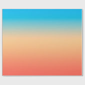 Gradient ombre Korallenblüte Beige Blau weiche ver Geschenkpapier (Flach)