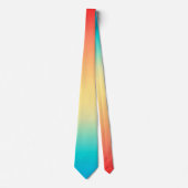 Gradient ombre Korallenblüte Beige Blau weiche ver Krawatte (Vorderseite)