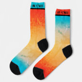 Gradient ombre Korallenblüte Beige Blau weiche ver Socken (Linkes Detail)