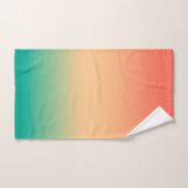 Gradient ombre Korallenrot Beige grüne weiche Farb Badhandtuch Set (Handtuch)