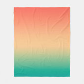 Gradient ombre Korallenrot Beige grüne weiche Farb Fleecedecke (Vorderseite)