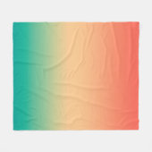 Gradient ombre Korallenrot Beige grüne weiche Farb Fleecedecke (Vorderseite (Horizontal))