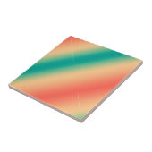 Gradient ombre Korallenrot Beige grüne weiche Farb Fliese (Seite)