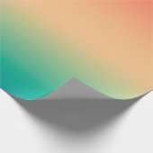 Gradient ombre Korallenrot Beige grüne weiche Farb Geschenkpapier (Ecke)
