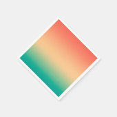 Gradient ombre Korallenrot Beige grüne weiche Farb Serviette (Ecke)