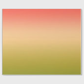 Gradient ombre Korallenrot Beige Limon weich versc Geschenkpapier (Flach)