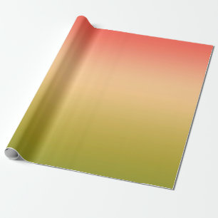 Gradient ombre Korallenrot Beige Limon weich versc Geschenkpapier