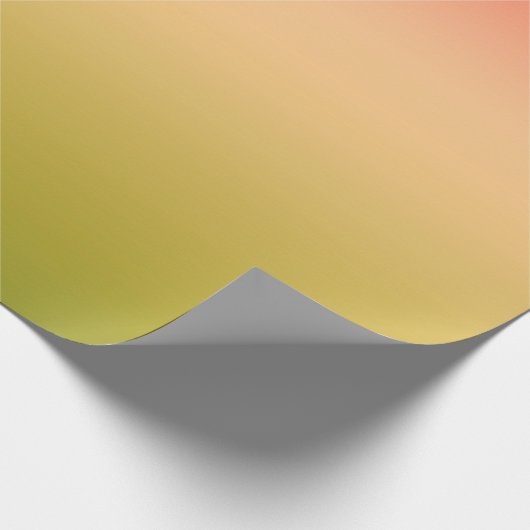 Gradient ombre Korallenrot Beige Limon weich versc Geschenkpapier (Ecke)