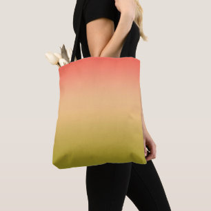 Gradient ombre Korallenrot Beige Limon weich versc Tasche