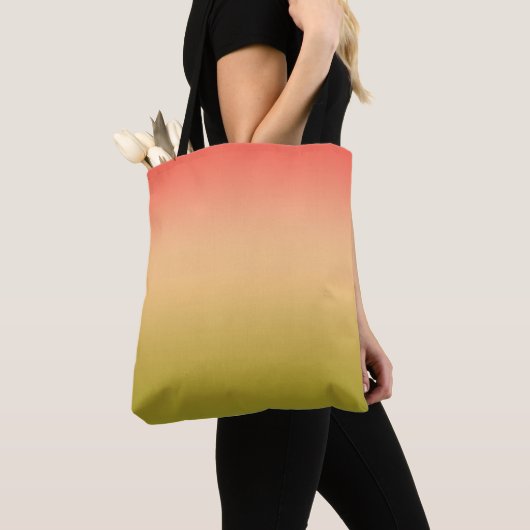 Gradient ombre Korallenrot Beige Limon weich versc Tasche (Von Nahem)