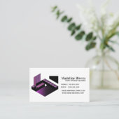 Gradient Ombre Lila Designer Zuhause Interior Visitenkarte (Stehend Vorderseite)