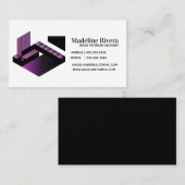 Gradient Ombre Lila Designer Zuhause Interior Visitenkarte (Vorne/Hinten)