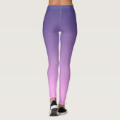 Gradient ombre lila zu rosa Leggins (Rückseite)