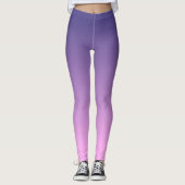 Gradient ombre lila zu rosa Leggins (Vorderseite)