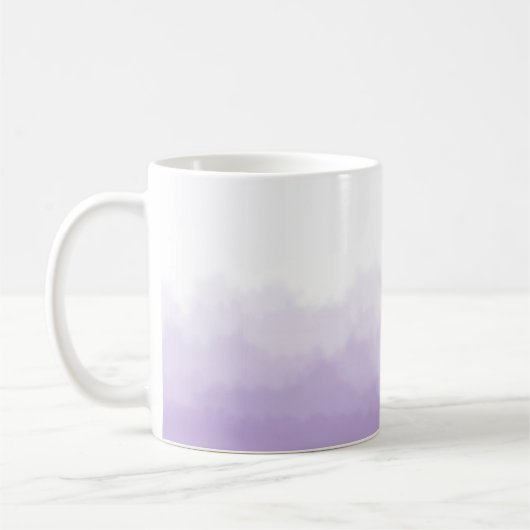 Gradient Ombre Moderne Lila Wasserfarben Tasse (Links)