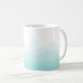 Gradient Ombre Modernes Türkis Wasserfarben Tasse (VorderseiteRechts)