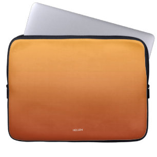 Gradient Ombre Orange Personalisiert Laptopschutzhülle