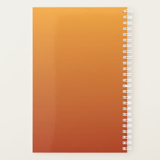 Gradient Ombre Orange Personalisiert Planer (Rückseite)
