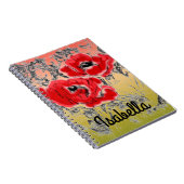 Gradient ombre personalisierte weiche, unscharfe F Notizblock (Rechte Seite)