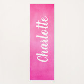 Gradient Ombre Pink Wasserfarbe Personalisiert Nam Yogamatte (Vorderseite)
