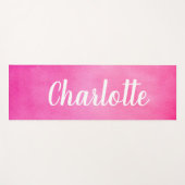 Gradient Ombre Pink Wasserfarbe Personalisiert Nam Yogamatte (Vorderseite (Horizontal))