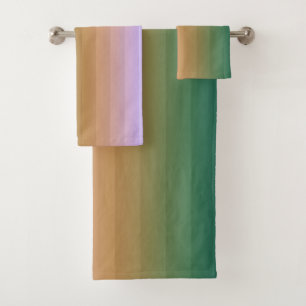 Gradient ombre Streifen ausgekleidet weich verschw Badhandtuch Set