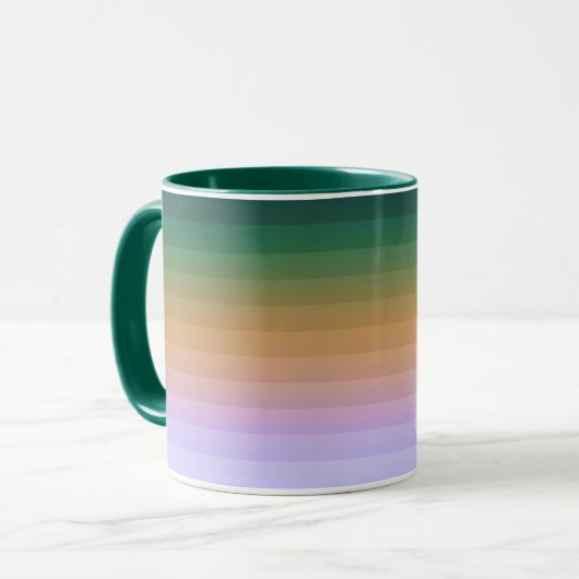Gradient ombre Streifen ausgekleidet weich verschw Tasse (Vorderseite Links)