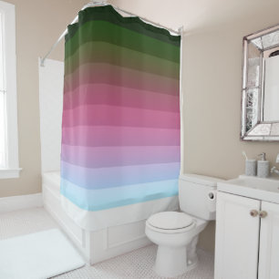 Gradient ombre Streifen ausgekleidete weiche versc Duschvorhang