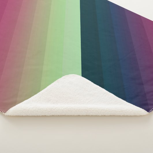 Gradient ombre Streifen ausgekleidete weiche versc Sherpadecke (3/4)