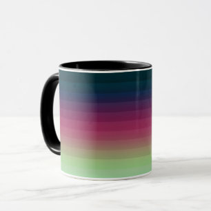 Gradient ombre Streifen ausgekleidete weiche versc Tasse