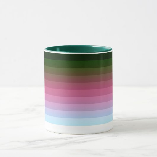 Gradient ombre Streifen ausgekleidete weiche versc Tasse (Zentrum)