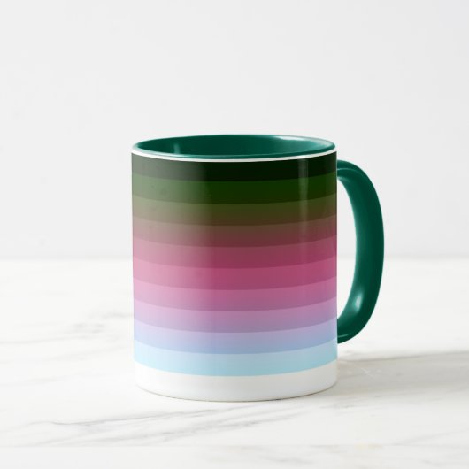 Gradient ombre Streifen ausgekleidete weiche versc Tasse (VorderseiteRechts)