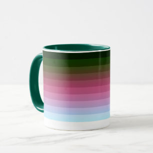 Gradient ombre Streifen ausgekleidete weiche versc Tasse