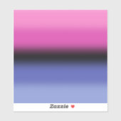 Gradient Omnisexual Pride Flag - Allesexual Flag Aufkleber (Blatt)