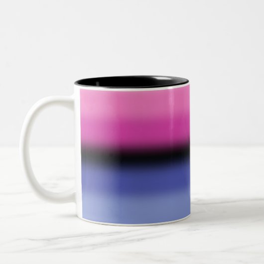 Gradient Omnisexual Pride Flag - Allesexual Flag Zweifarbige Tasse (Links)