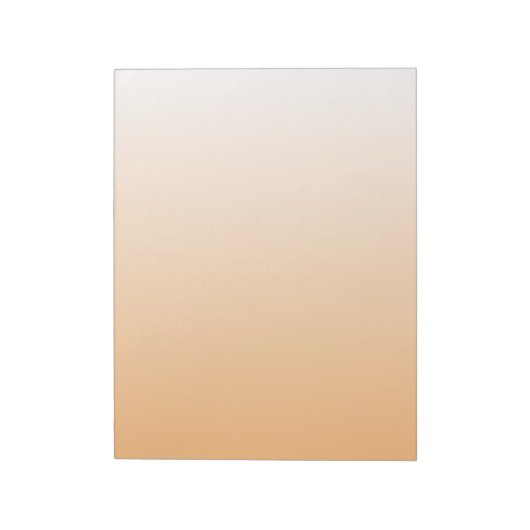 Gradient Orange und White Notizblock (Rotiert)