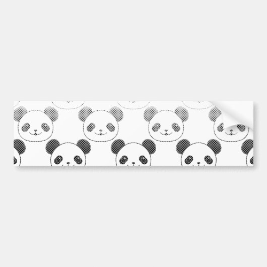 Gradient Panda Bär Muster Autoaufkleber (Vorne)