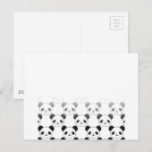 Gradient-Panda-Bären-Muster Postkarte (Vorne/Hinten)