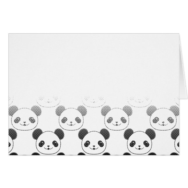 Gradient Panda Bear Muster (Vorderseite (Horizontal))