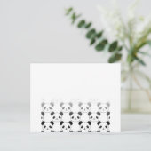Gradient Panda Bear Muster Postkarte (Stehend Vorderseite)